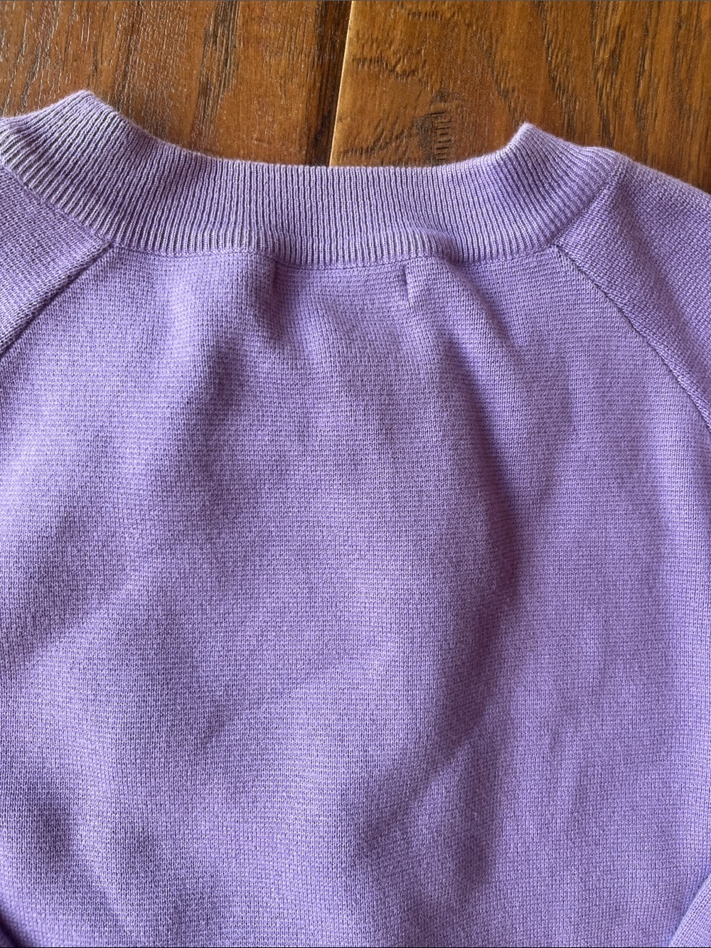 Kenar Lavender Ruffle Button-Front Sweater - Picture 7 of 7